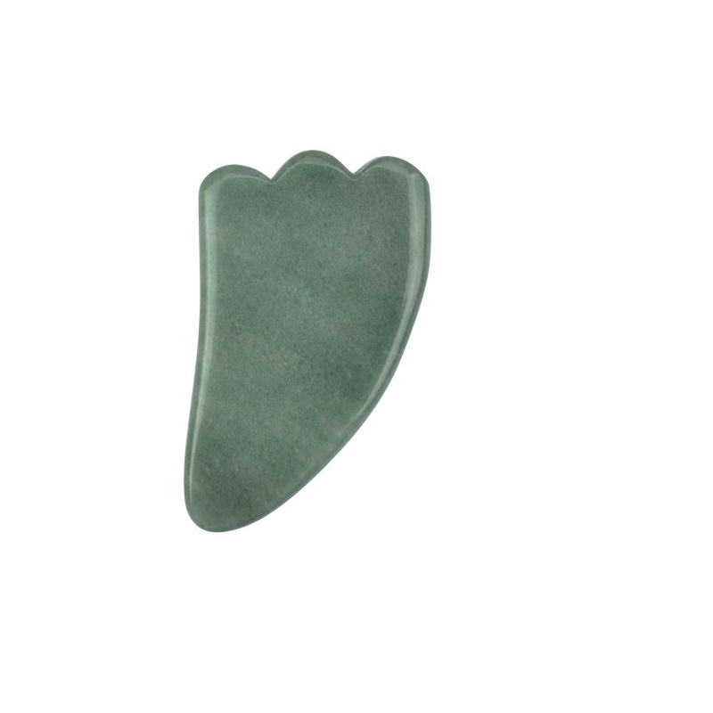 Grön aventurin hornformad Gua Sha kivi