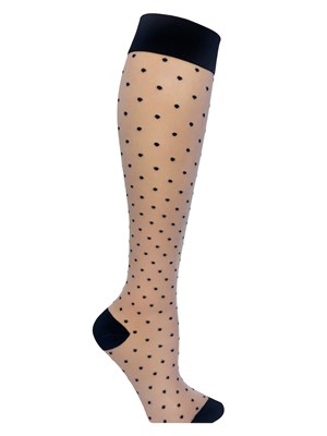 Beiget pilkulliset tukisukat, nylon
