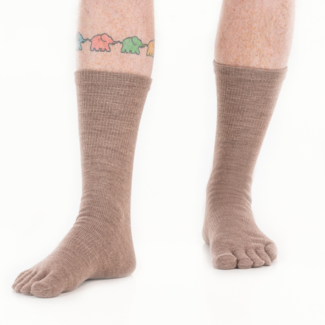 Funq Wear villaiset varvassukat miehille, ruskea
