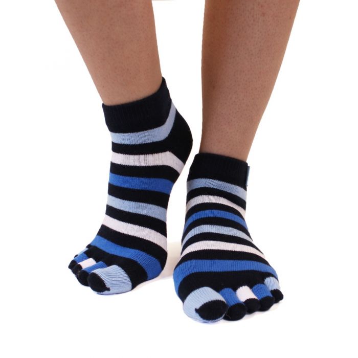 ToeToe Varrettomat varvassukat, Striped Denim