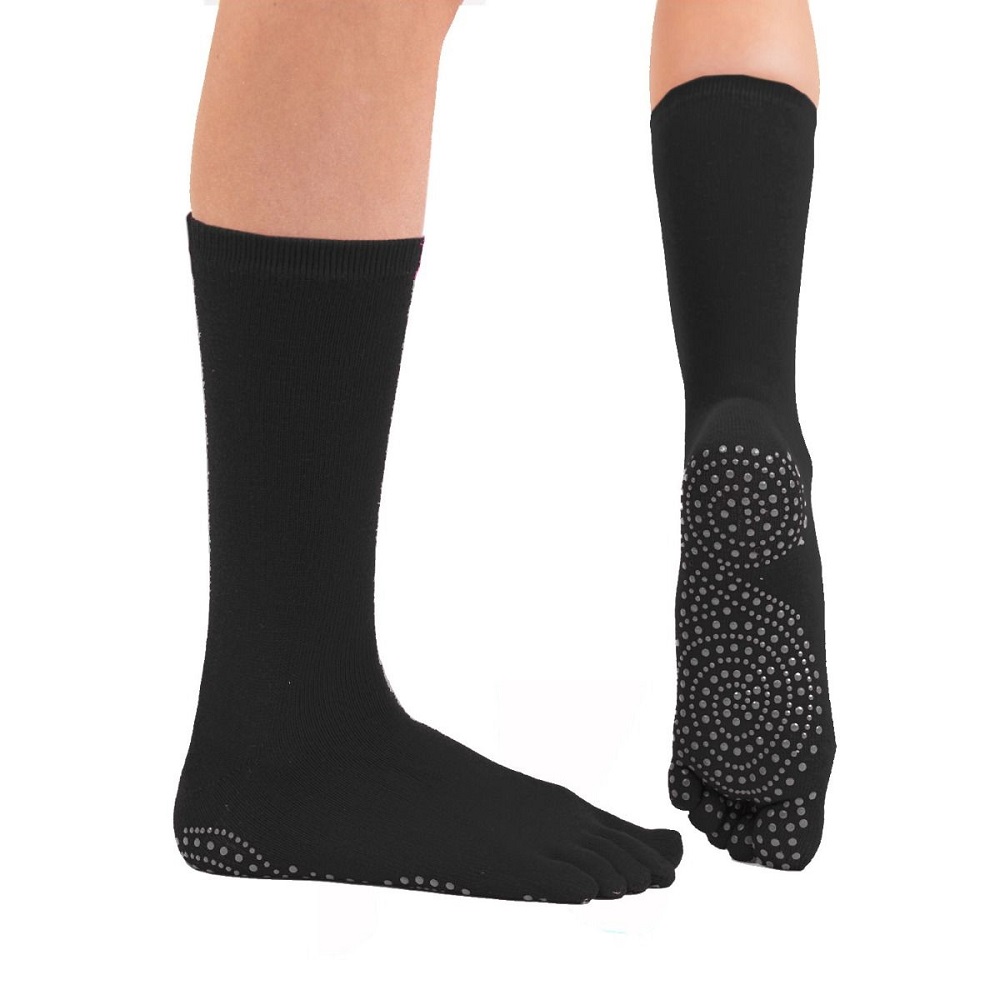 ToeToe Anti-Slip Mid-Calf Musta